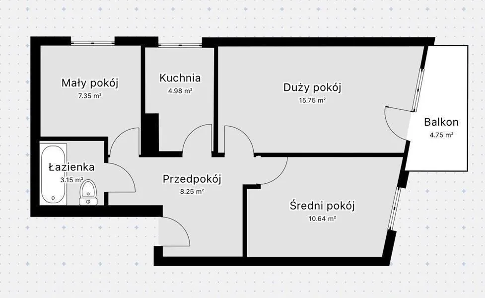 Gliwice 3 pokoje z balkonem do remontu sprzedaż 54m2 - 6